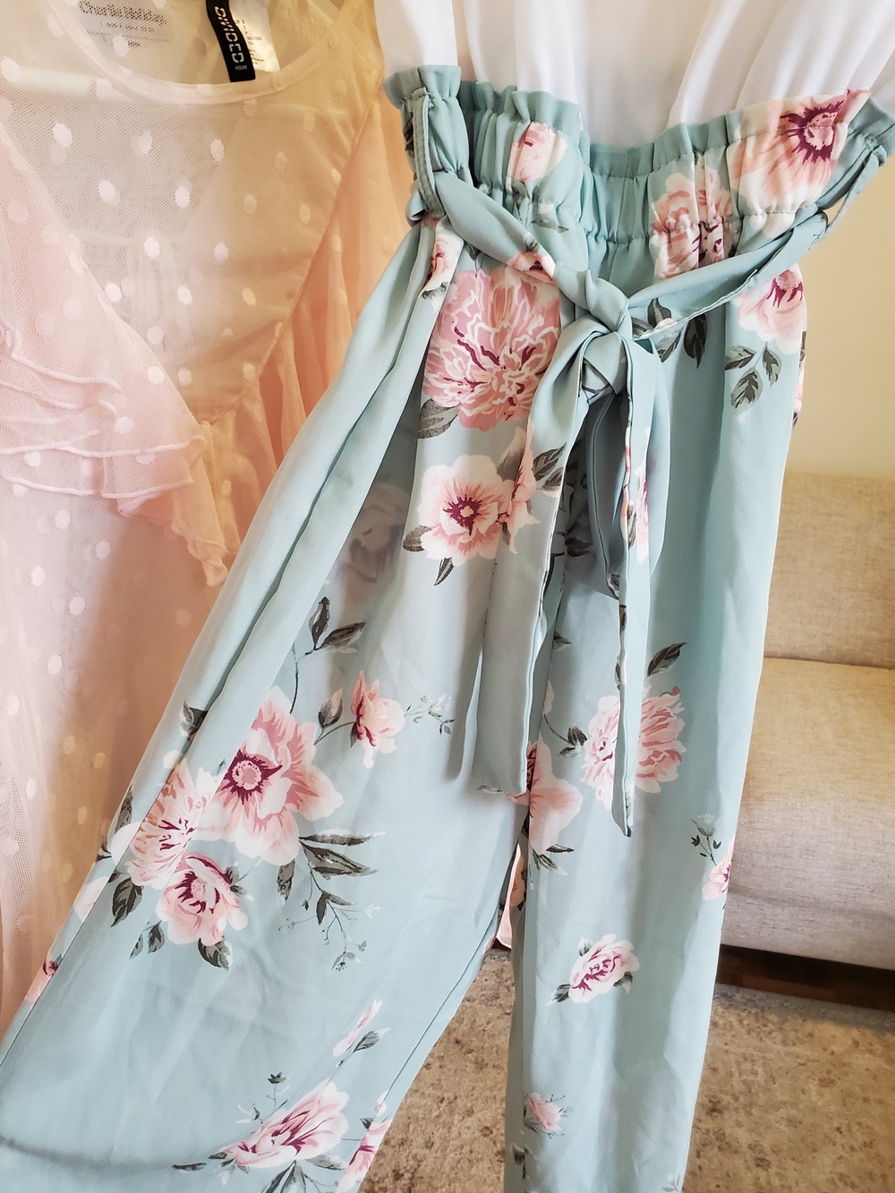 Floral High-Waist Jumpsuit - Picture 2 of 4